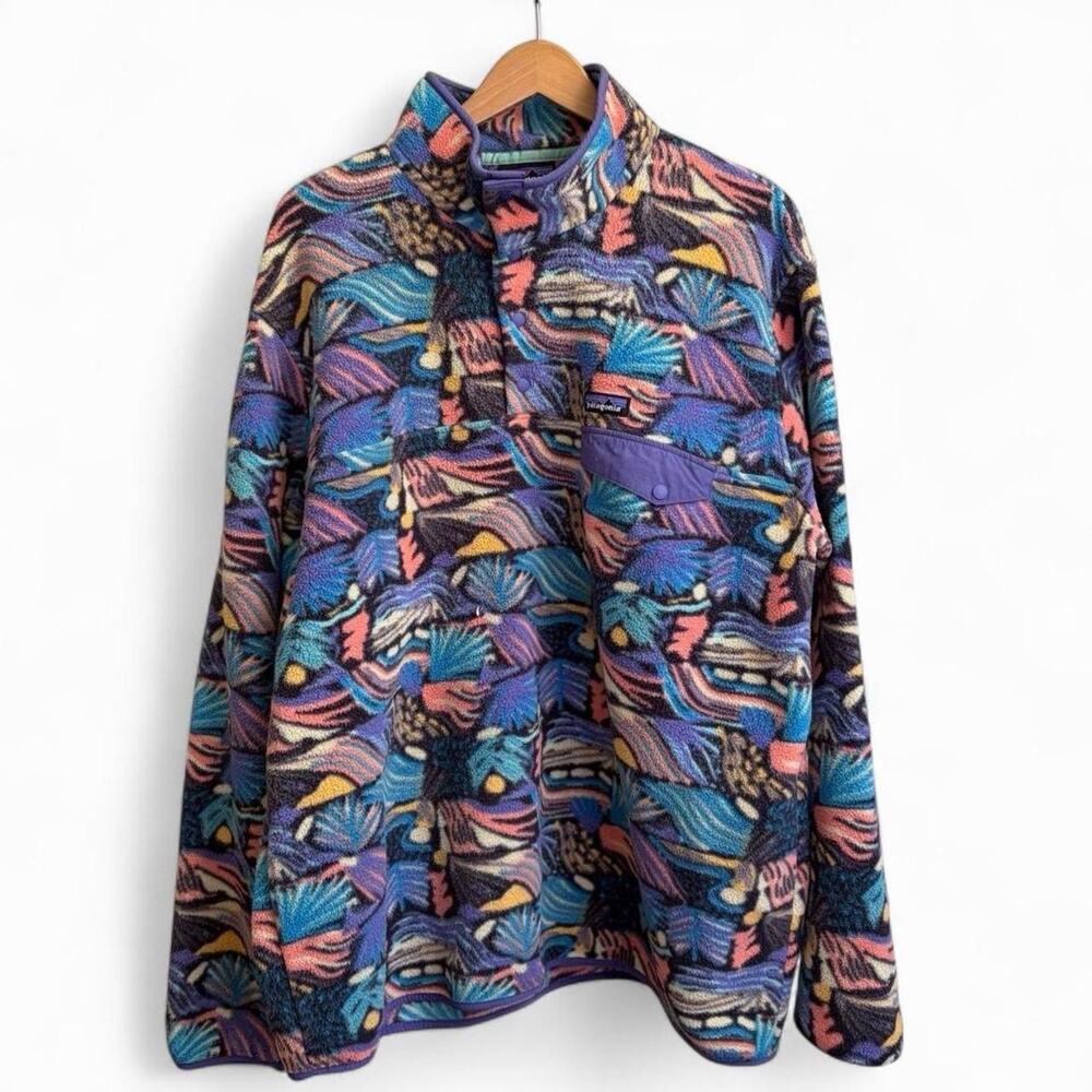 Patagonia Snap T Gorpcore Joy Pitch Synchilla Mens 2XL Pullover Fleece Sweater